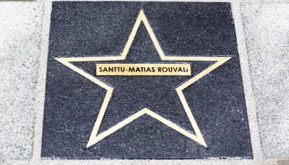 Santtu-Matias Rouvali's star plate on the Walk of Fame Finland.