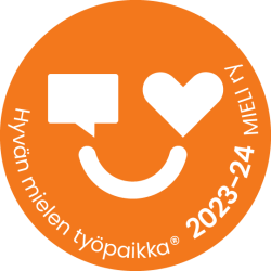 Hyvän mielen työpaikka -logo, Mieli ry.