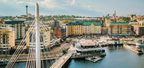 Ilmakuva Laukontorille Ratinan stadionin suunnalta.