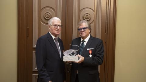 Pekka Paavola and Mikko Alatalo who is holding the Tampere Award.