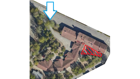 Raholan koulutalon pihakartta