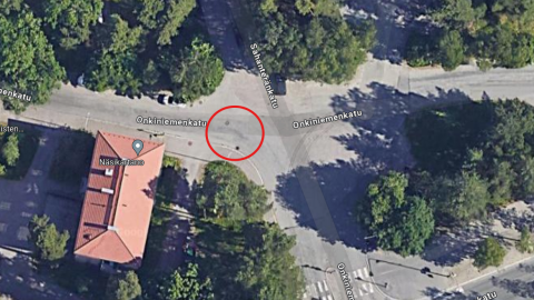 Karttakuva viemärin liitostyön sijainnista