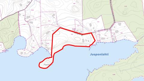 Kartta Saarenkannan tilasta Nurmi-Sorilassa.