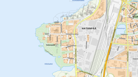 Kuva Hatanpäästä kartalla.