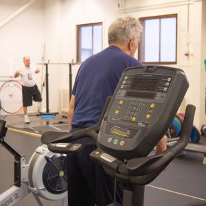 Seniors training in the gym.