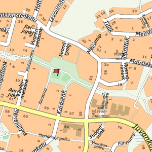 Karosenpuiston kenttä kartalla.