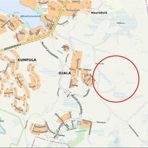 Ojala II:n sijainti kartalla.