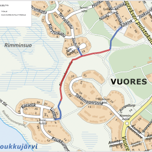 Kartta Isokuusen laduista