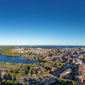 Hatanpään aluetta kuvattuna ilmasta alkusyksyllä.