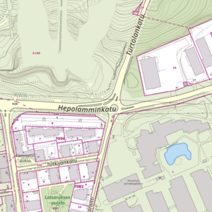 Hepolamminkatu and Turtolankatu intersection in the map.