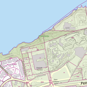 Prykinranta kartalla. 