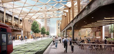 Havainnekuva Hiedanrannasta.