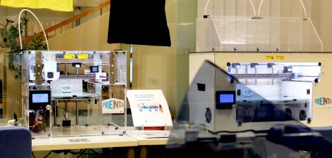 Makerspace Tekomon 3D-tulostimet.