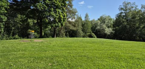 The disc golf course at Vihiojanpuisto.