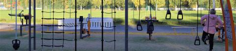 The new outdoor gym in Kauppi Sports Park