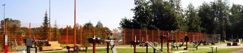  Lielahti Sports Park outdoor gym equipment.
