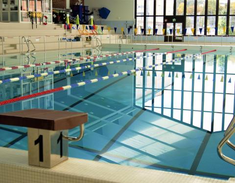 The big swimming pool in Pyynikki swimming hall.