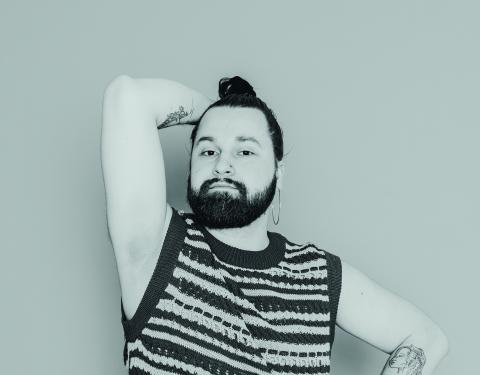 A person posing for camera.