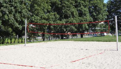 Beach volley kenttä.