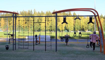 The new outdoor gym in Kauppi Sports Park