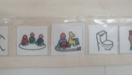 The day's events captured on photo cards.