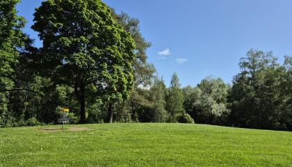 Vihiojanpuiston frisbeegolfrata..