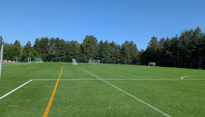 Pallokenttä Ahvenispuistossa.