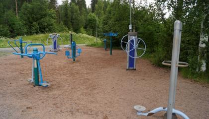Equipment at the Ikuri outdoor gym.