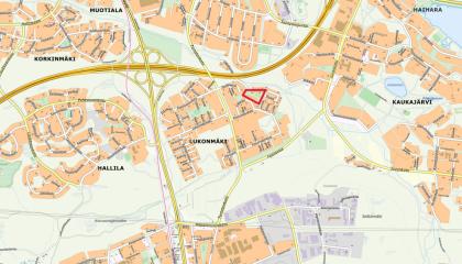 Muulanpuiston sijainti kartalla.