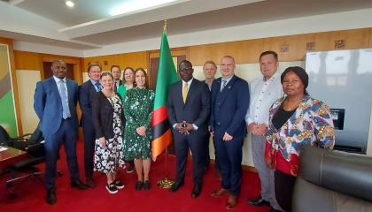 Delegaatio Sambian vierailulla marraskuussa 2024