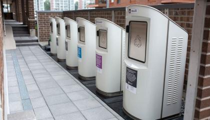 Putkikeäysjärjestelmän syöttöpisteitä Ranta-Tampellassa.