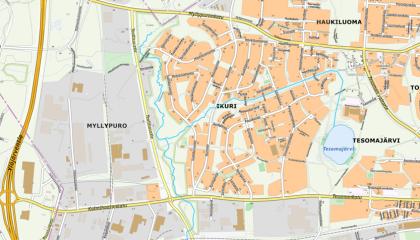 Myllypuron aluetta Ikurissa.