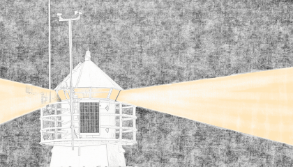 Kuvituskuva, jossa on loistava majakka.