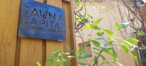 City of Tampere is an international Sauna Capital of the World, as proven by the sign at Rajaportti sauna.