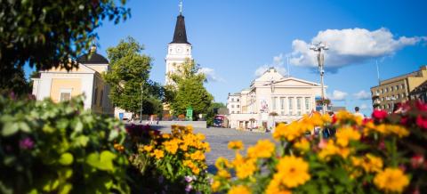 Tampere Central Square in summer.