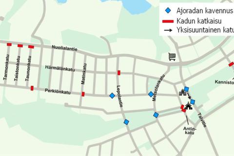 Liikenteen rauhoittamistoimet Härmälässä kartalla