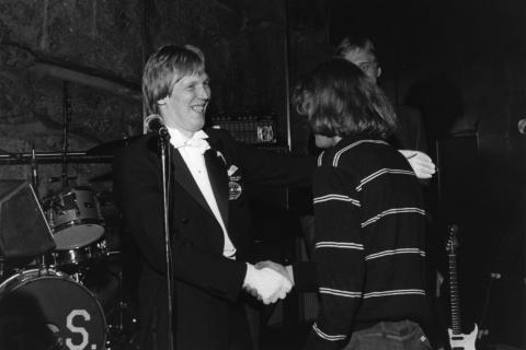 Epe Helenius Poko Rekordsin 5-vuotisjuhlissa vuonna 1982.