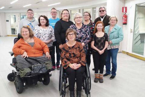 A group photo of the Tampere Disability Council.