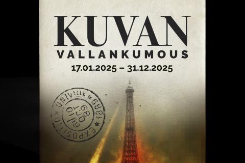 Postimuseon Kuvan vallankumous -näyttelyn mainosjuliste.