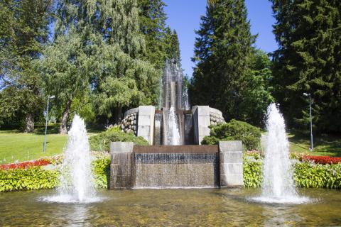 Suihkulähde Näsinpuistossa.