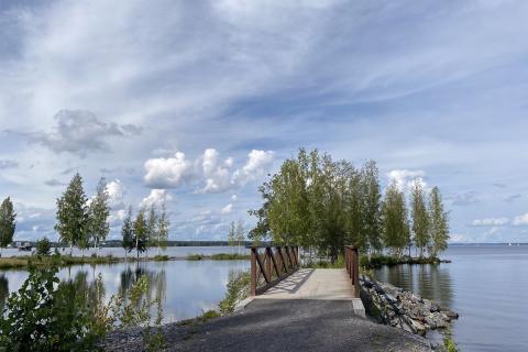 Santalahden uimarannan laguuni.