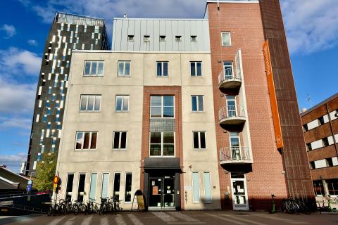 Platform6 startup-talo kuvattuna Åkerlundinkadulta