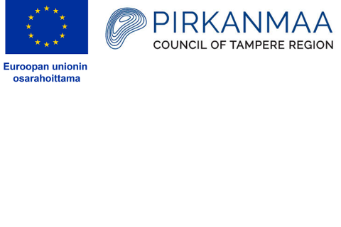 Euroopan unionin lippu ja Pirkanmaan liiton logo.
