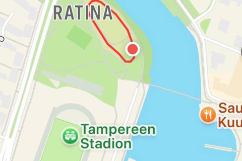 Ratinanniemen latureitti kartalla 