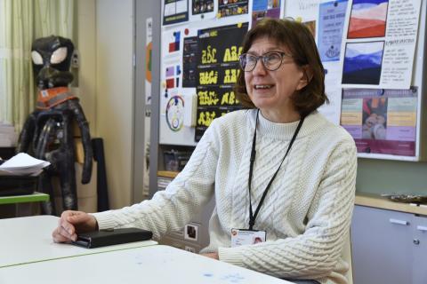 Vice Rector Mari Rintanen is sitting at her desk.