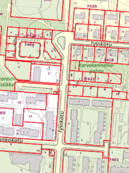 Karttakuvassa esitetty Haukiluoman hakualue.