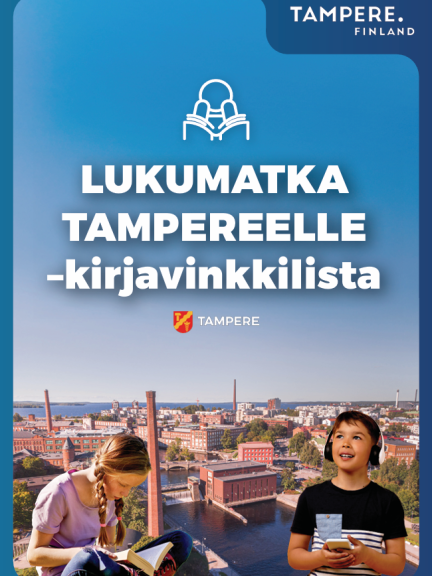 Kansikuva Lukumatka Tampereelle -kirjavinkkilistasta.