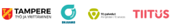 Logot: Tampere työ ja yrittäminen, Tampereen Ohjaamo, Te-palvelut sekä Tiitus