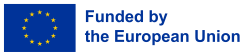 EU flag and text "Funded by the European union" by the side.