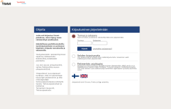 Timmi-järjestelmän rekisteröitymissivu.